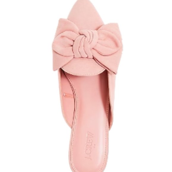 J. Crew Sueded Bow Mules, Sweet Rose Pink - Picture 2 of 7
